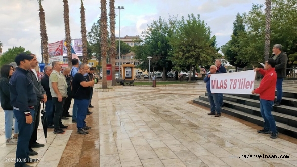 İsrail'in Sivillere Yönelik Saldırıları, Milas'ta Protesto Edildi