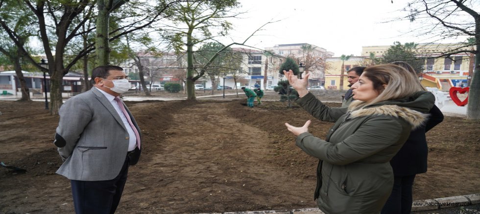 Milas Şehir Parkında Düzenleme Çalışmaları Devam Ediyor