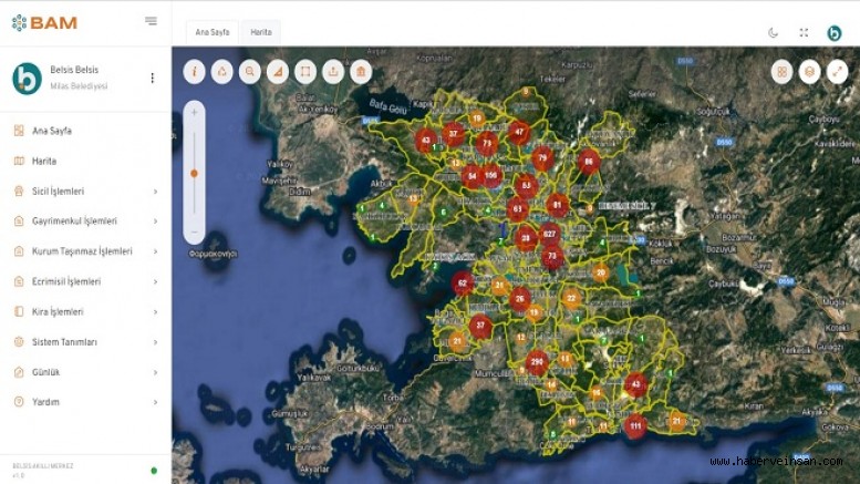 Milas Belediyesinden, Coğrafi Bilgi Sistemleri Yönetimi Uygulaması