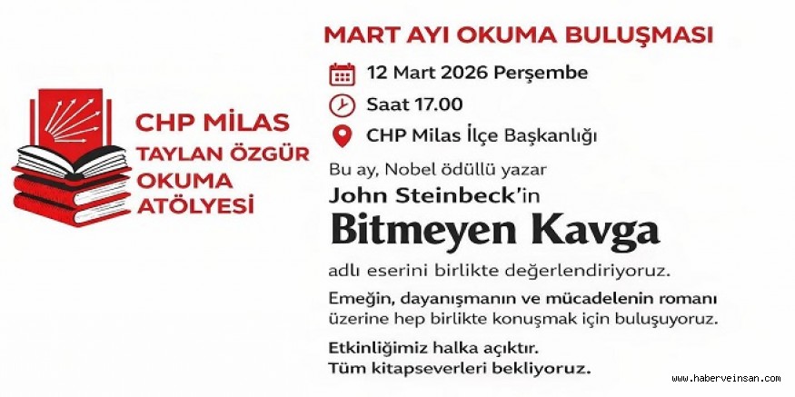 Milas CHP'de Örnek Bir Çalışma: 'Okuma Buluşmaları'