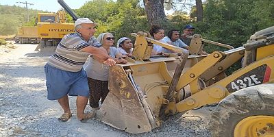 Aslanyaka köylüleri bir kez daha ormanı, ağaçları, zeytinine ve yaşadığı alanlara sahip çıkıyor