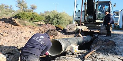 Bodrum Mumcular Mahallesinde İçme Suyu Hatları Yenileniyor
