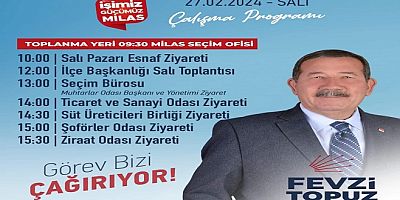 CHP Milas Belediye Başkan Adayı Topuz’un Salı Ziyaretleri