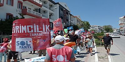 Datça'da Coşkulu 1 Mayıs Yürüyüşü