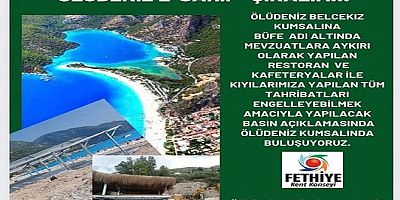 Fethiye Kent Konseyi’nden Duyuru