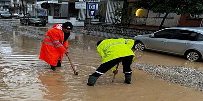 Milas Belediyesi Ekipleri, Yağmurda Alarmda