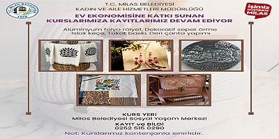 Milas Belediyesi’nin Düzenlediği El Sanatları Kursunun, Kapasitesi Artıyor