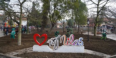 Milas Şehir Parkında Düzenleme Çalışmaları Devam Ediyor