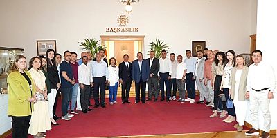 Milas’tan Büyükşehir Belediye Başkanı Ahmet Aras’a Ziyaret