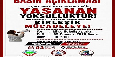 Tüm Emeklilerin Sendikası Milas Şubesinden Basına Açıklama Çağrısı